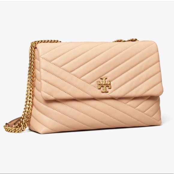 KIRA CHEVRON CONVERTIBLE SHOULDER BAG DEVON SAND NUDE SOLD OUT!! $528 + TAX NWT! - Picture 2 of 2